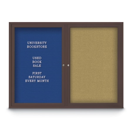 United Visual Products Corkboard, 24"x36", Cloud/Black UV402PLUS-BLACK-CLOUD